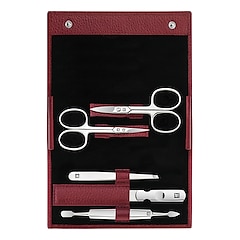 Maniküre Pediküre Set 5tlg. mit Nagelschere, Leder, Rot, ZWILLING BEAUTY